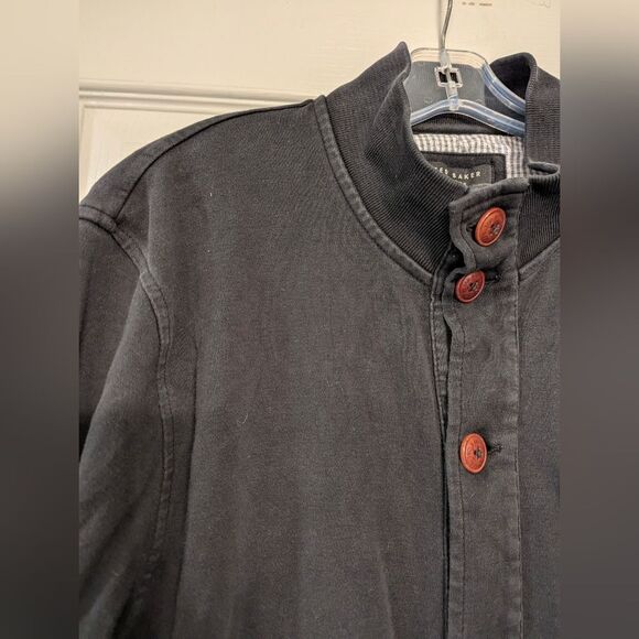 Ted Baker Jacket Mens black Size 5/XL Farfell Shawl Collar button down Cardigan - Picture 9 of 9